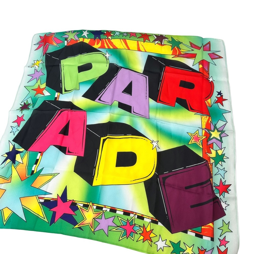 Parade Retro Bold Primary Colors Square Scarf 24x24